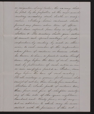 Additional Act of Incorporation, Election of Trustees, 1869 (page 003)